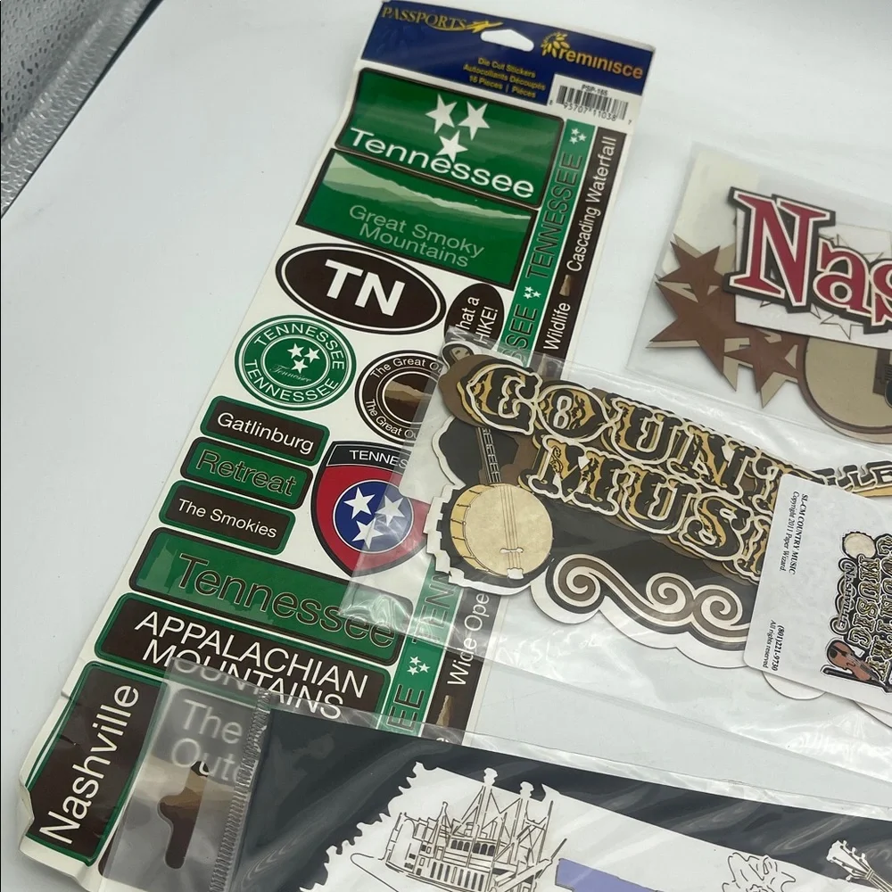 Nashville Tennessee Scrapbook Supplies Stickers Die Cuts Embellishments NEW